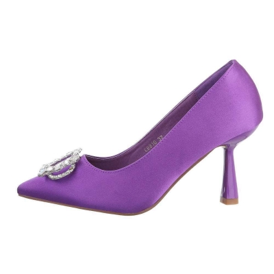 Pantofi cu toc inalt - violet dama