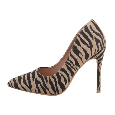 Pantofi cu toc inalt - zebra dama