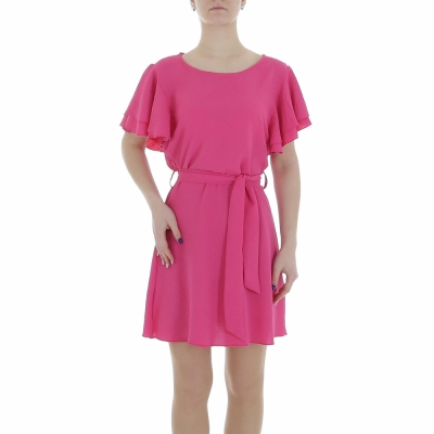 Rochie scurta de vara - roz fuchsia dama