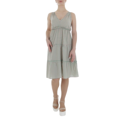 Rochie midi evazata - verde dama