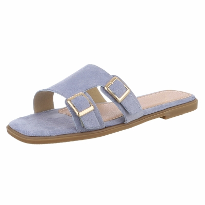 Sandale joase plat - albastru dama