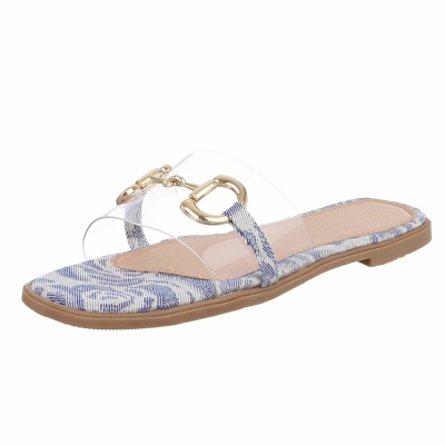 Sandale joase plat - albastru dama