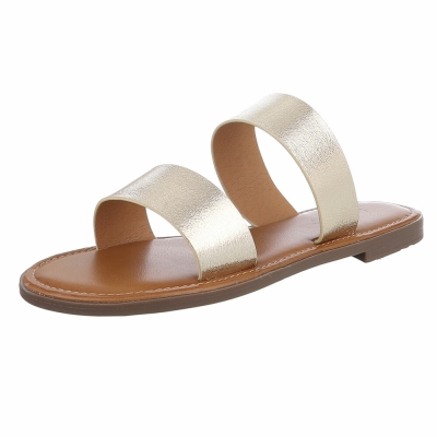 Sandale joase plat - auriu dama
