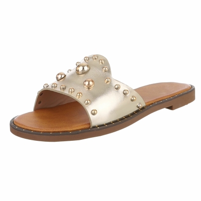 Sandale joase plat - auriu dama