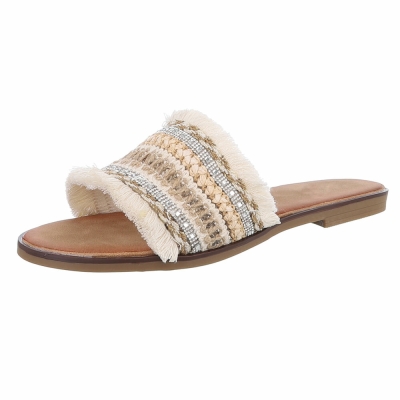 Sandale joase plat - bej dama