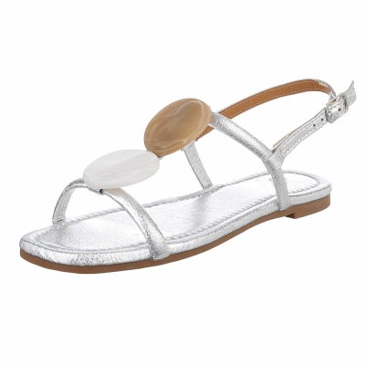 Sandale joase plat - bej dama