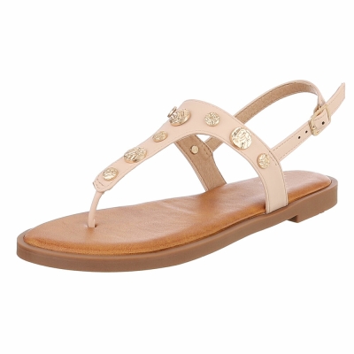 Sandale joase plat - bej dama