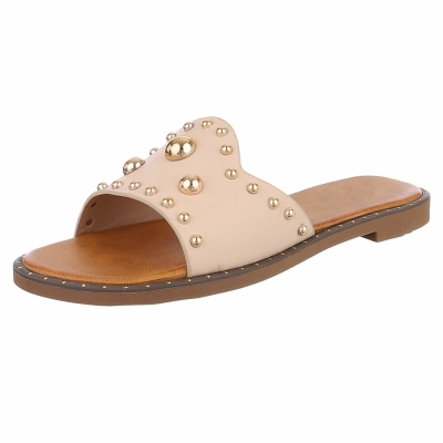 Sandale joase plat - bej dama