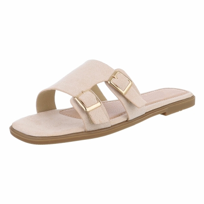 Sandale joase plat - bej dama
