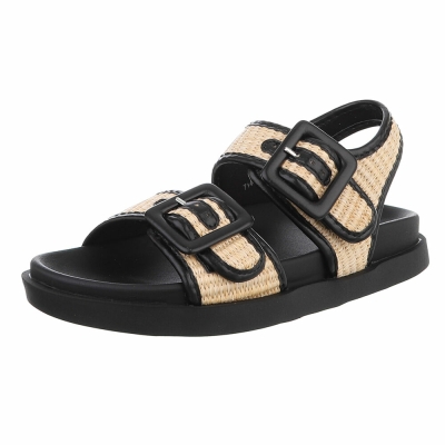 Sandale joase plat - bej dama