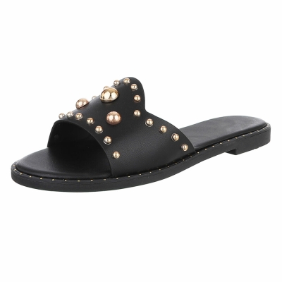 Sandale joase plat - negru dama