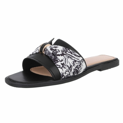 Sandale joase plat - negru dama
