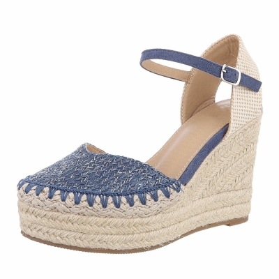 Sandale platforma - albastru dama