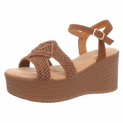 Sandale platforma - bej dama