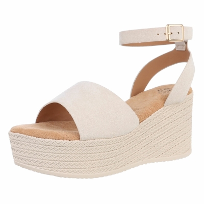 Sandale platforma - bej dama