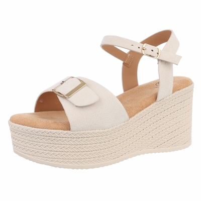 Sandale platforma - bej dama
