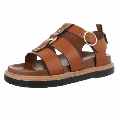 Sandale platforma confortabile - bej dama