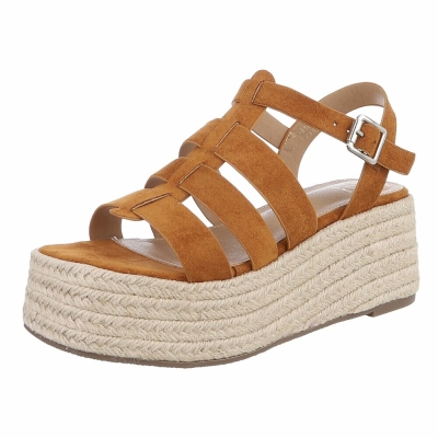 Sandale platforma - bej dama