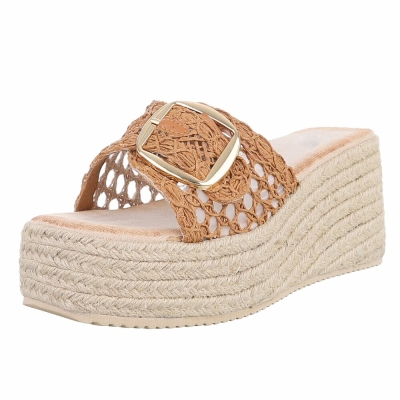 Sandale platforma - bej dama