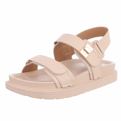 Sandale platforma - culoarea nude dama