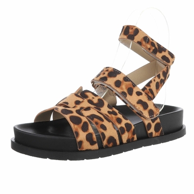 Sandale platforma - imprimeu leopard dama