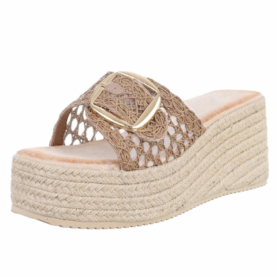 Sandale platforma - kaki dama