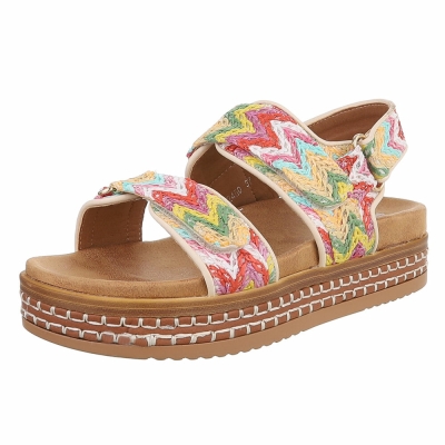 Sandale platforma - multicolor dama