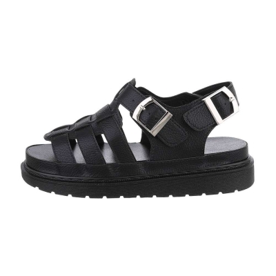 Sandale platforma - negru dama