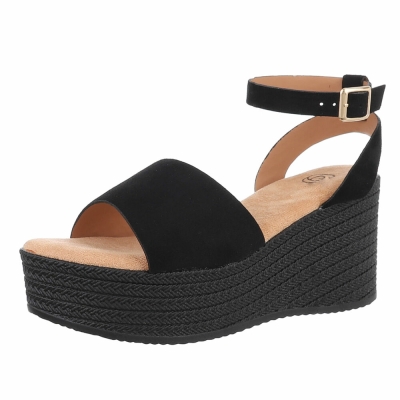 Sandale platforma - negru dama