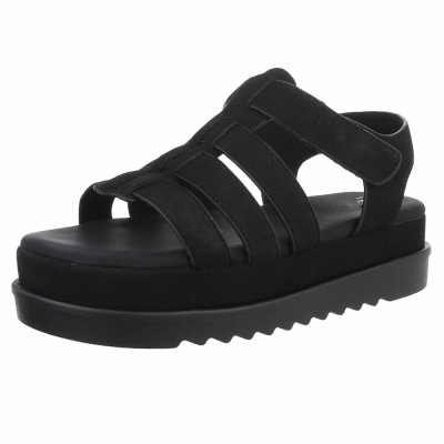 Sandale platforma - negru dama