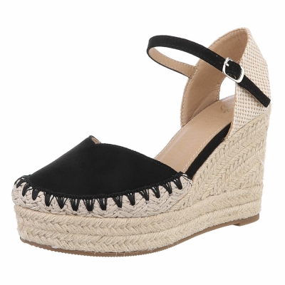 Sandale platforma - negru dama
