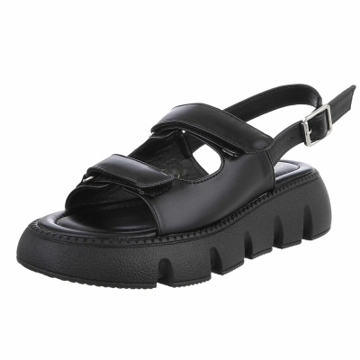 Sandale platforma - negru dama