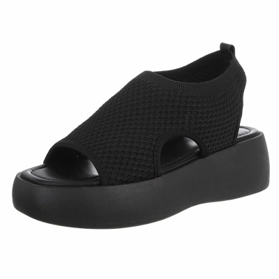 Sandale platforma - negru dama