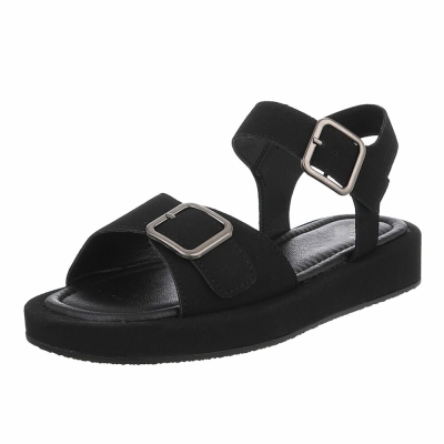 Sandale platforma - negru dama