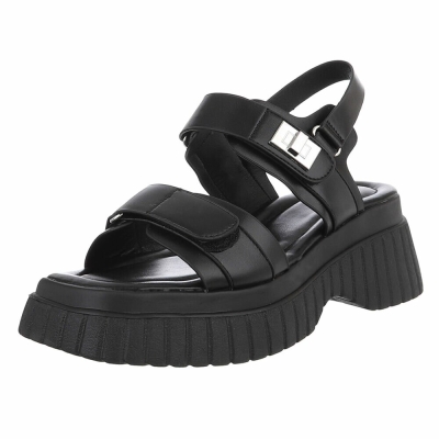 Sandale platforma - negru dama
