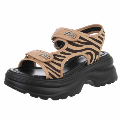 Sandale platforma - zebra dama