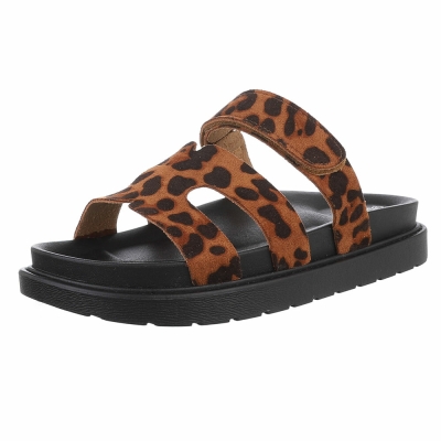 Slapi - imprimeu leopard dama