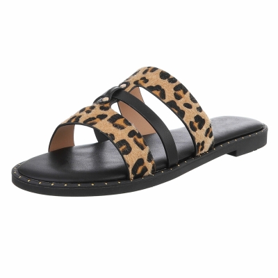 Papuci - imprimeu leopard dama