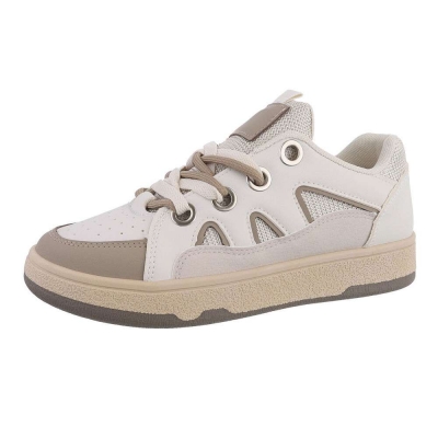 Pantofi sport talpa groasa - bej dama