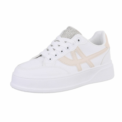 Sneakers cu pietricele - bej dama