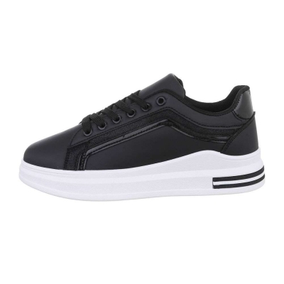 Sneakers talpa groasa - negru dama