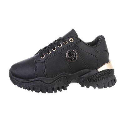 Sneakers talpa groasa - negru dama