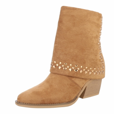 Western- & Cizme Biker - bej dama