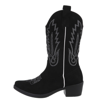 Western- & Cizme Biker - blacksuede dama