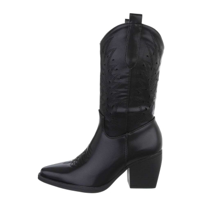 Cizme western - & Cizme Biker - negru dama