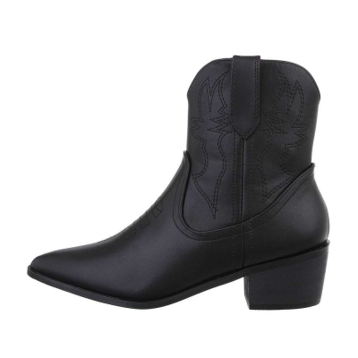 Cizme western - & Cizme Biker - negru dama