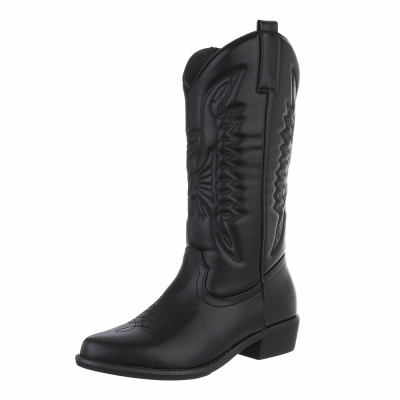 Western- & Cizme Biker - negru dama