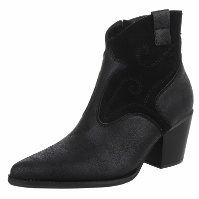 Western- & Cizme Biker - negru dama