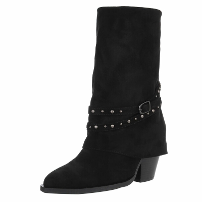Western- & Cizme Biker - negru dama