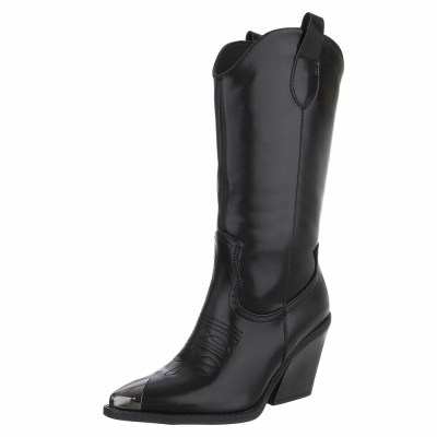 Western- & Cizme Biker - negru dama